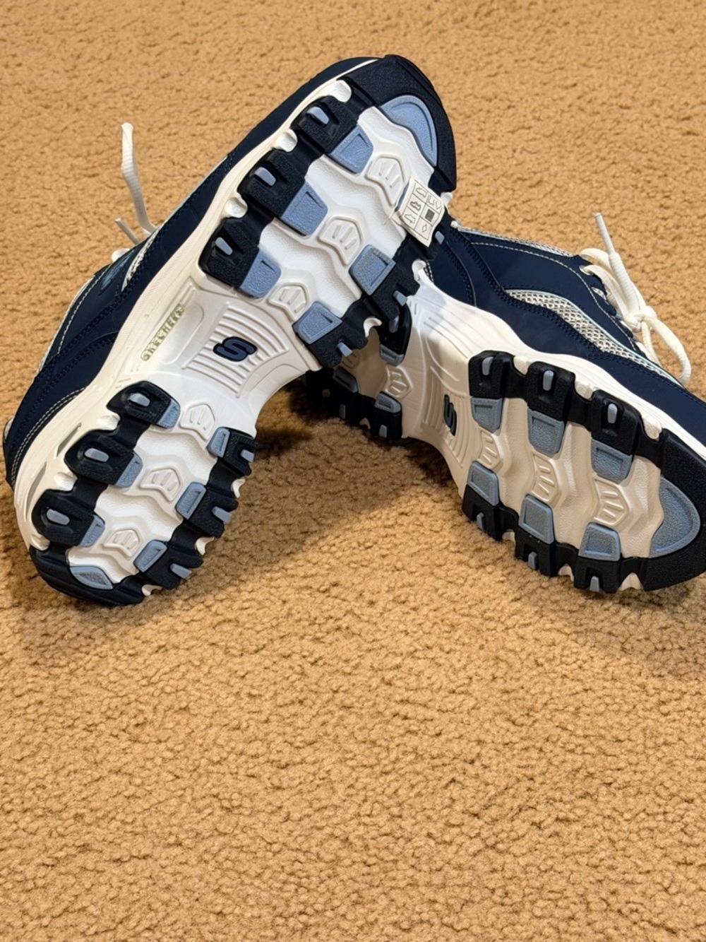 Skechers D'Lites Navy Blue White Sneakers Size 8.5 - Picture 8 of 9